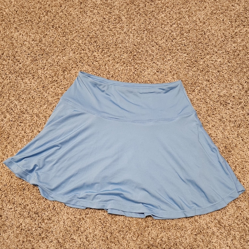 Light Blue Athletic Skort with Built-In Shorts - Picture 3 of 6